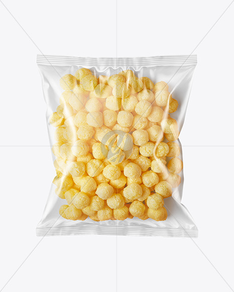 Plastic Bag With Corn Balls Mockup