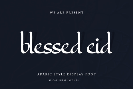 Blessed Eid Arabic Style Font - Beautiful