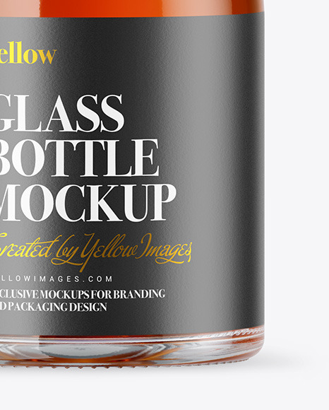 Clear Glass Cognac Bottle Mockup