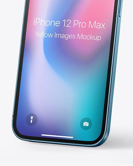 Apple iPhone 12 Pro Max Pacific Blue Mockup