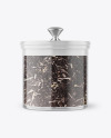 Glass Jar With Tea Mockup