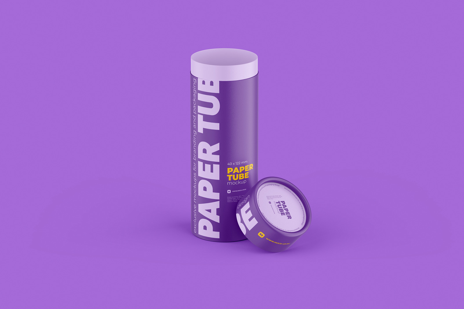 Matte/Glossy Opened Paper Tube Mockup 40x122mm Matte/Glossy Opened Paper Tube Mockup 40x122mm