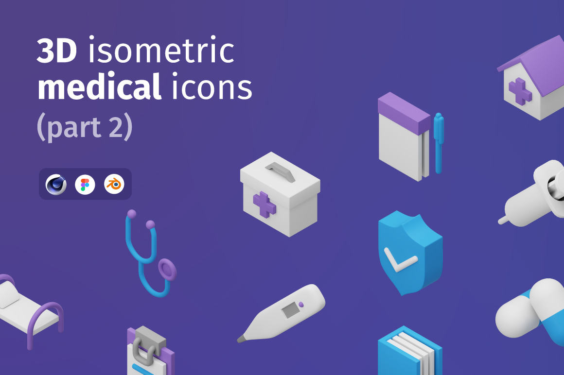 3D Isometric medical icons (part 2)