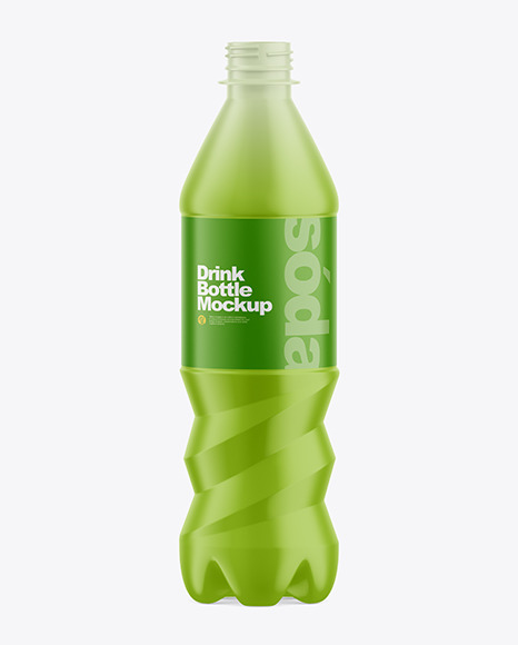 500ml Matte Plastic Drink Bottle Mockup