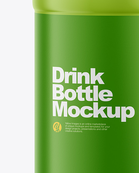 500ml Matte Plastic Drink Bottle Mockup