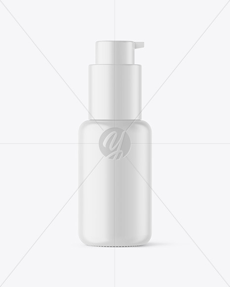 Matte Cosmetic Bottle with Pump Mockup