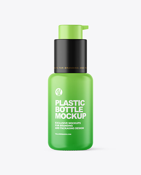 Matte Cosmetic Bottle with Pump Mockup - Matt+bottle+with+pump+mockup+/+500+ml+-+Smarty+Mockups