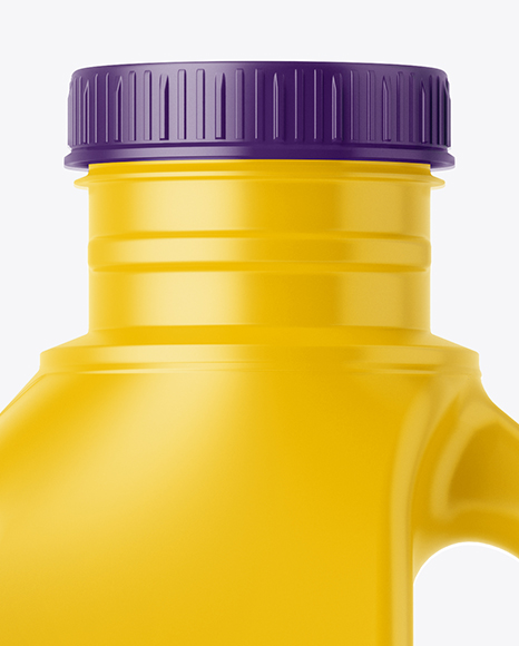 Glossy Plastic Jug Mockup - Side View