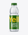 Clear PET Bottle With Water Mockup