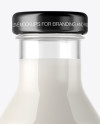 Clear Glass Milk Bottle Mockup