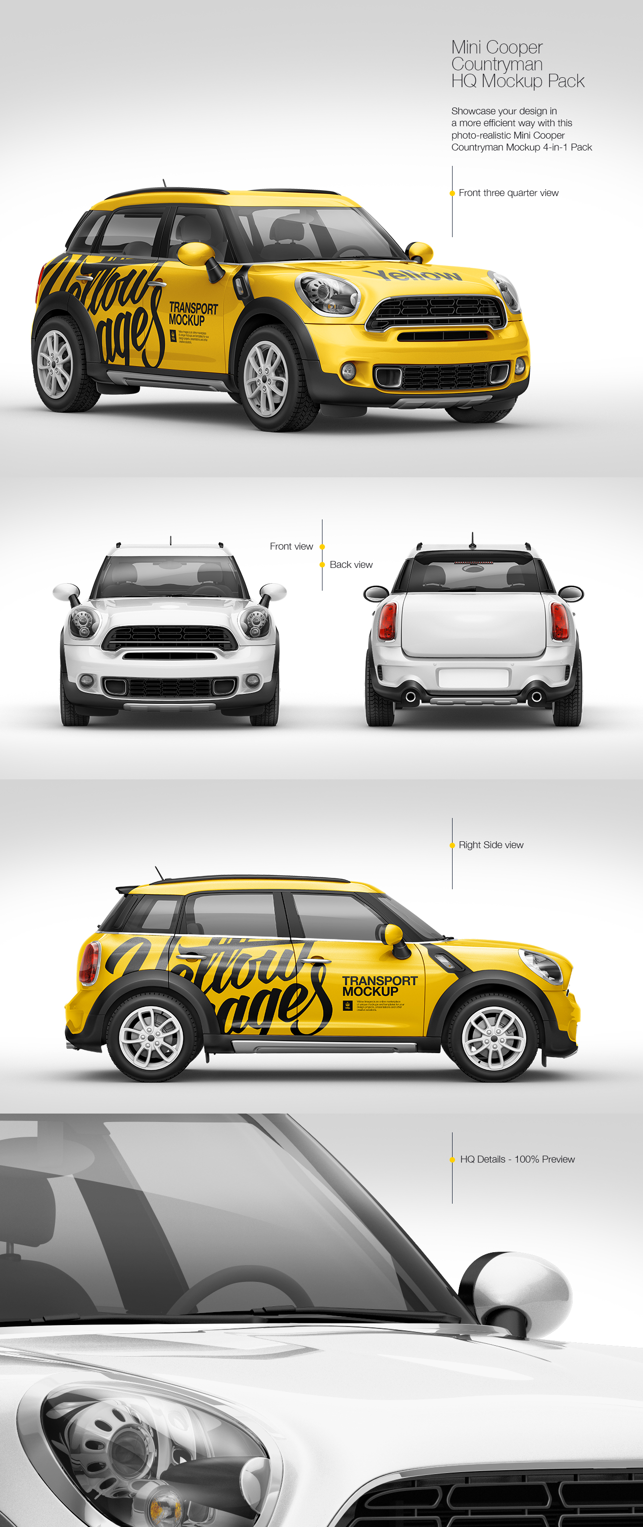 Mini Cooper Countryman HQ Mockup Pack