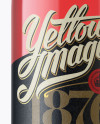 Clear Glass Bottle With Pink Wine Mockup - Front View