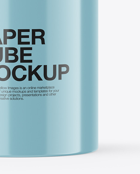 Glossy Paper Tube Mockup