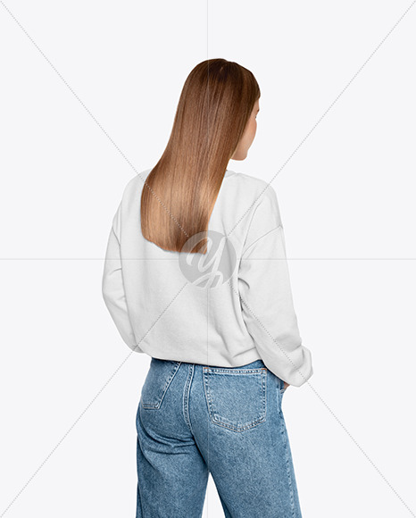 Girl in a Sweatshirt Mockup