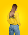 Girl in a Sweatshirt Mockup