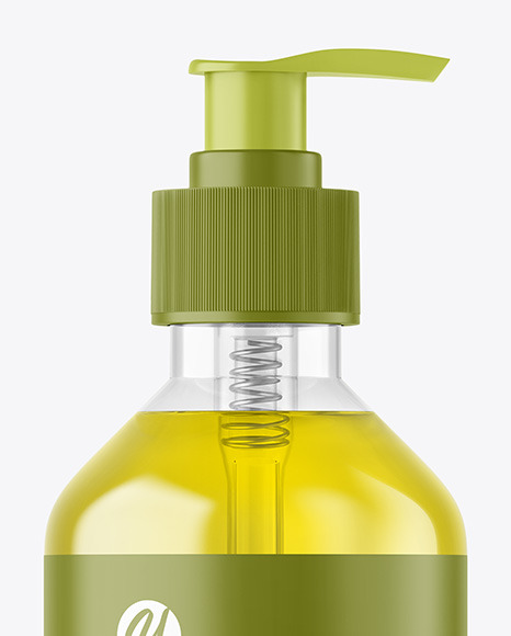 Color Liquid Cosmetic Bottle with Pump Mockup Color Liquid Cosmetic Bottle with Pump Mockup