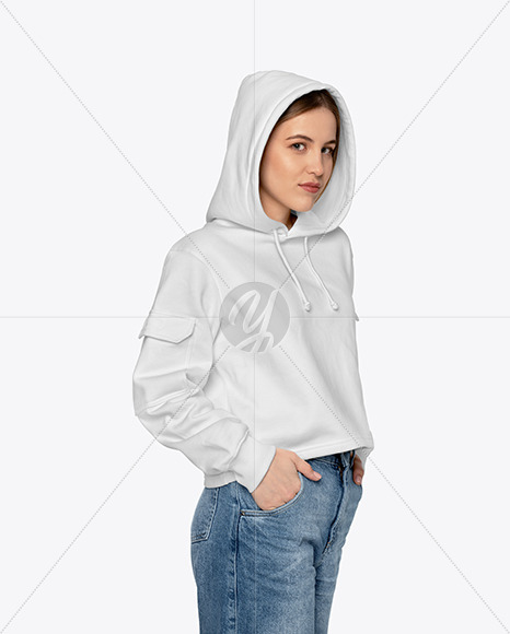 Girl in a Hoodie Mockup