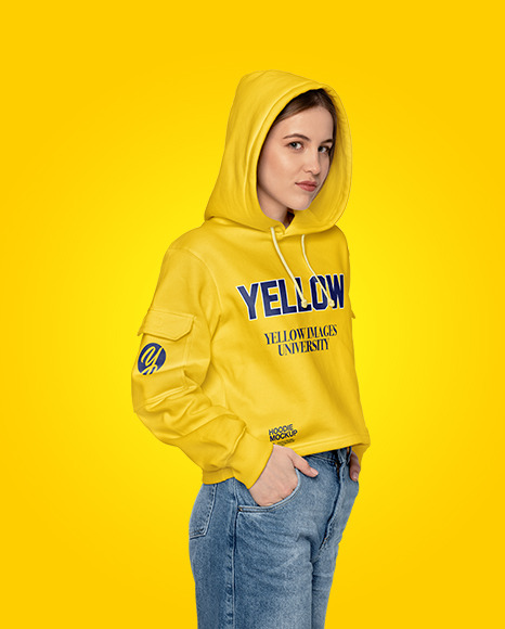 Girl in a Hoodie Mockup