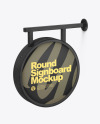 Plastic Round Signboard Mockup