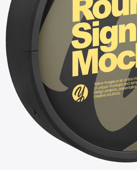 Plastic Round Signboard Mockup