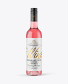 Clear Glass Pink Wine Bottle with Screw Cap Mockup