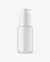 Frosted Glass Cosmetic Bottle with Pump