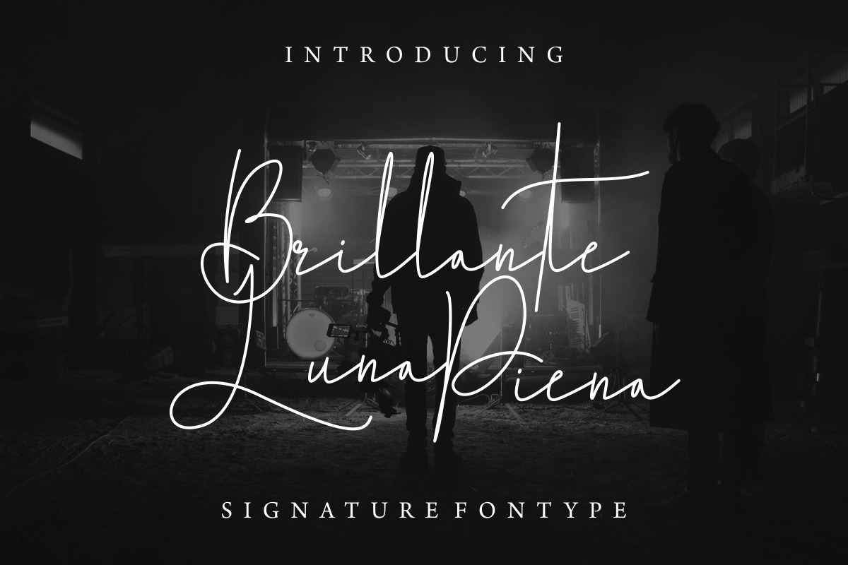Brillante Luna Piena Signature Font Brillante Luna Piena Signature Font