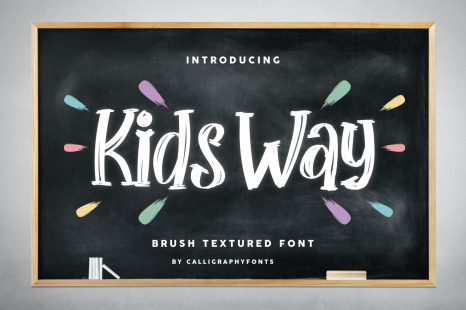 KidsWay Brush Font - Crayon