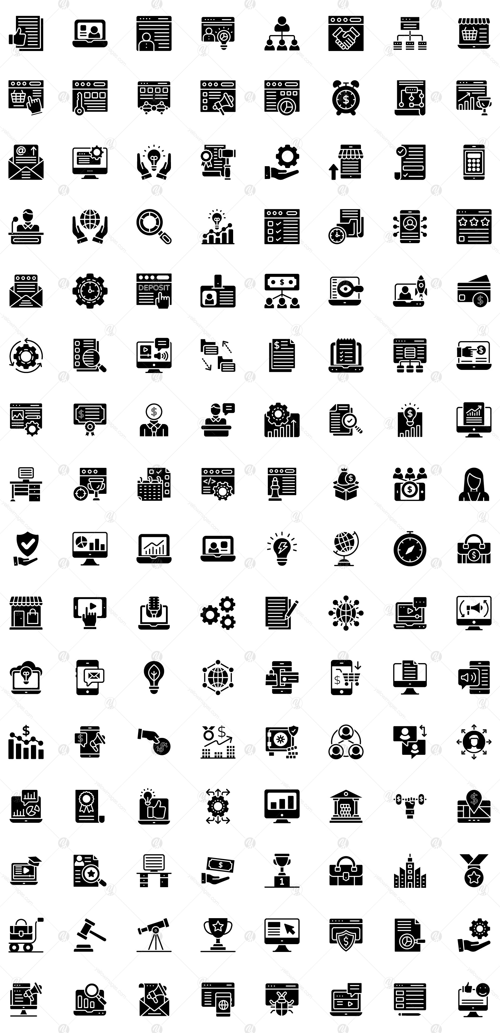 Business and Finance Linear Icons