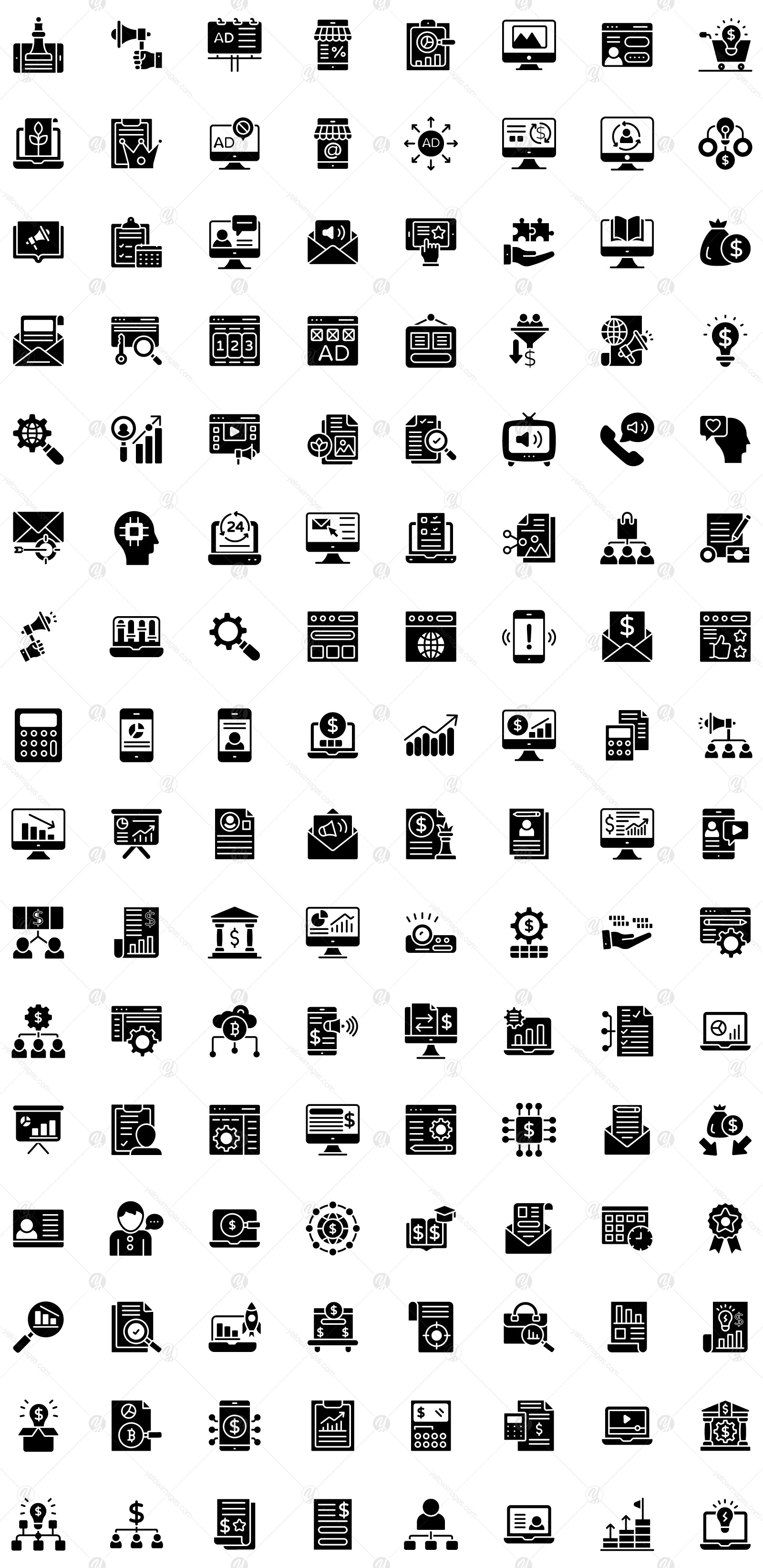 Business and Finance Linear Icons