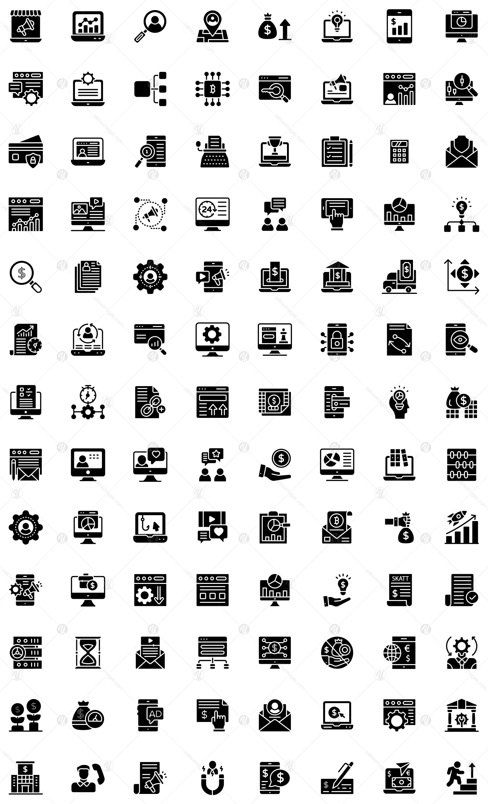 Business and Finance Linear Icons