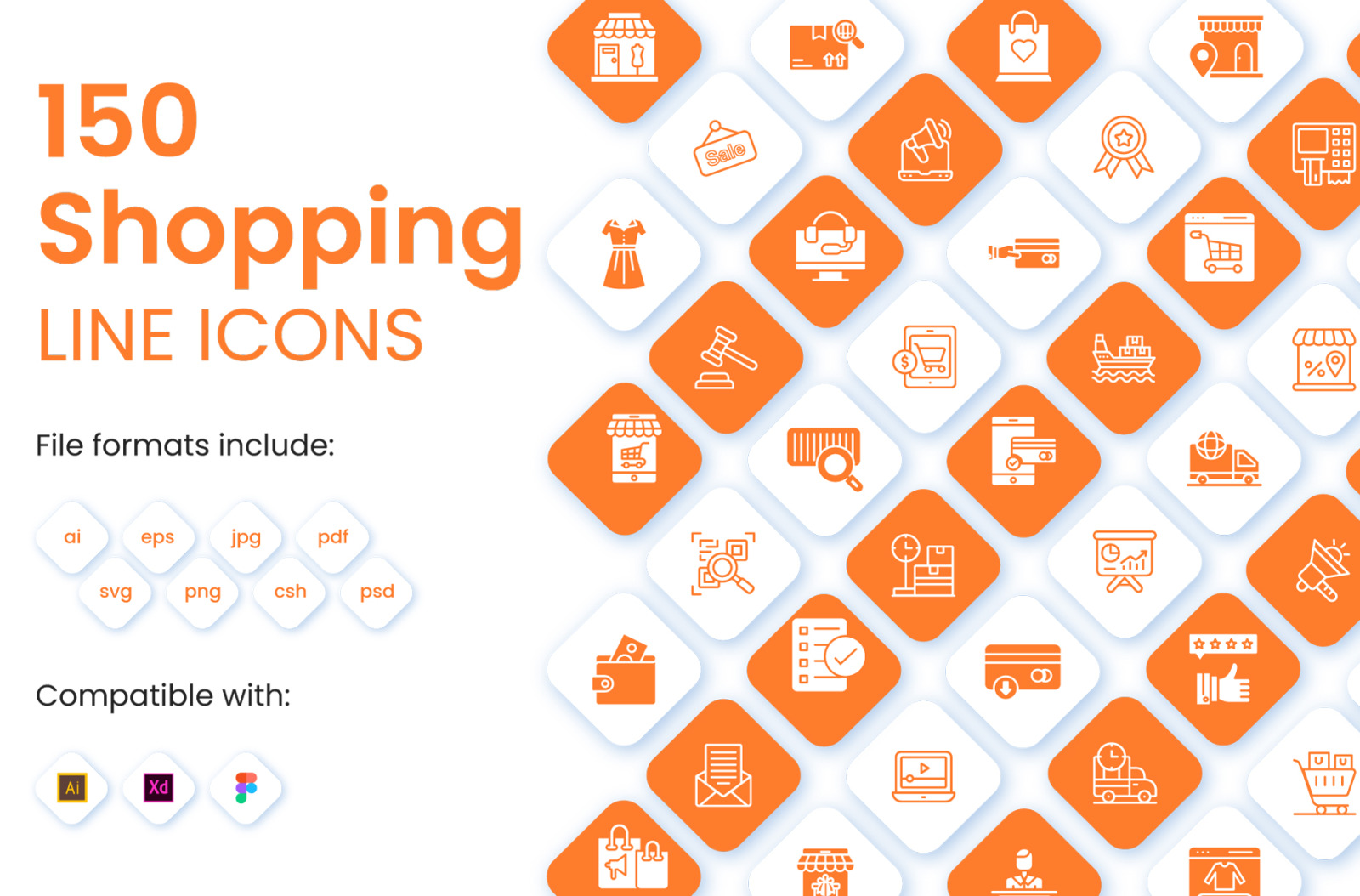 Set of Shopping and Commerce Icons Set of Shopping and Commerce Icons
