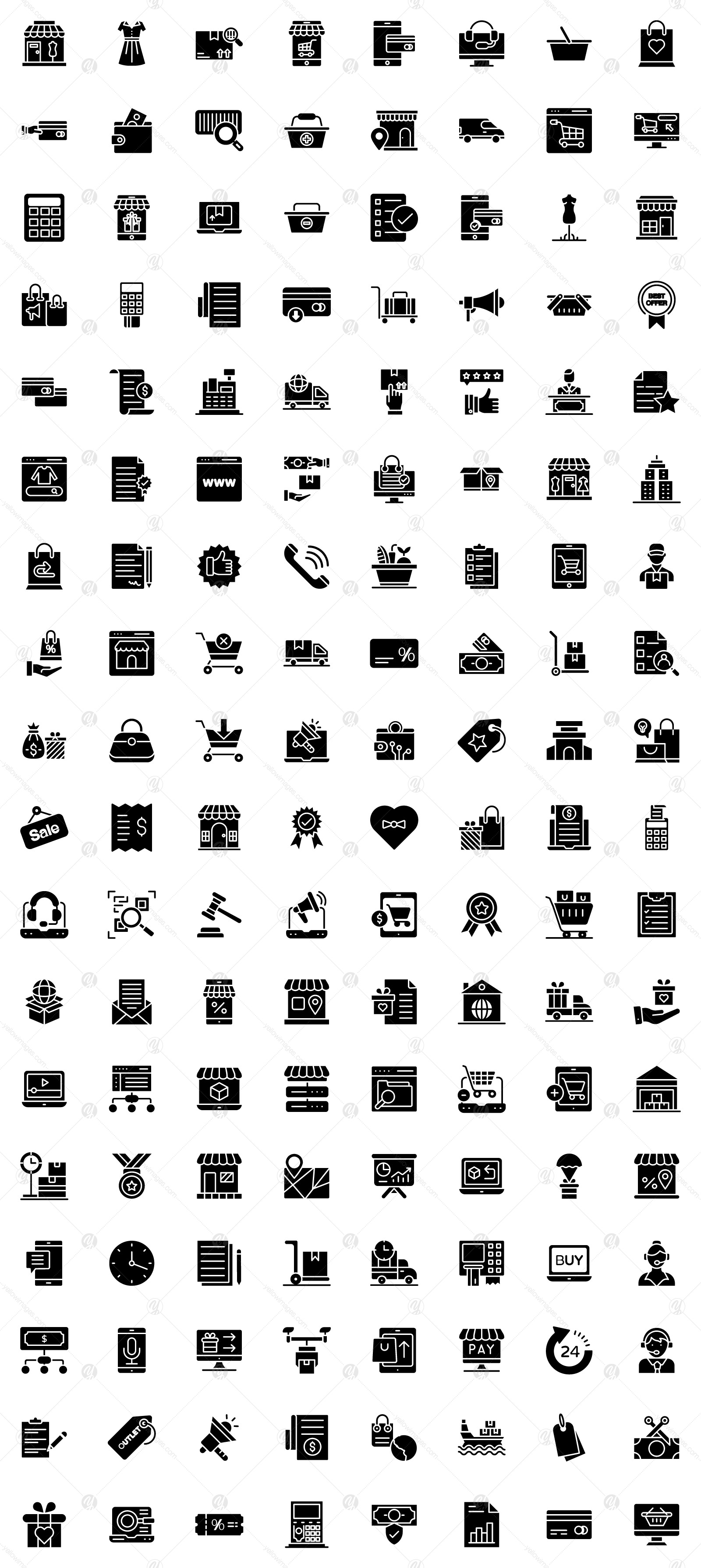 Set of Shopping and Commerce Icons Set of Shopping and Commerce Icons