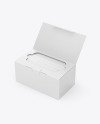 Paper Box With Medical Face Masks Mockup