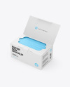 Paper Box With Medical Face Masks Mockup