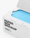 Paper Box With Medical Face Masks Mockup