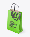 Matte Paper Shopping Bag Mockup - Half Side View