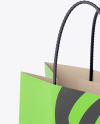 Matte Paper Shopping Bag Mockup - Half Side View