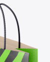 Matte Paper Shopping Bag Mockup - Half Side View