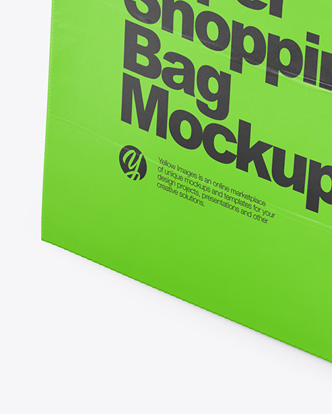 Matte Paper Shopping Bag Mockup - Half Side View