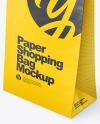 Matte Paper Shopping Bag Mockup - Half Side View