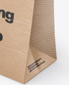 Kraft Paper Shopping Bag Mockup - Half Side View