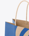 Kraft Paper Shopping Bag Mockup - Half Side View