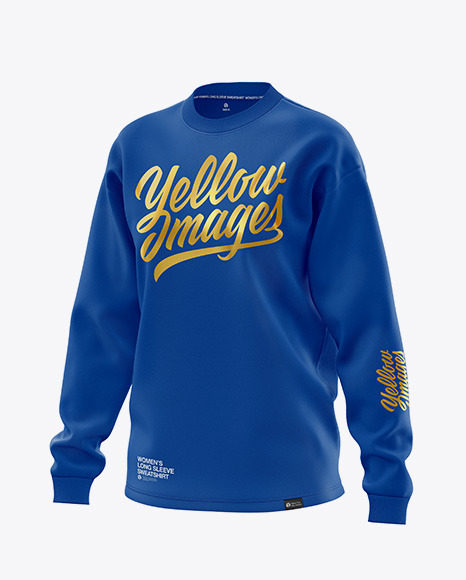 Women’s Long Sleeve Sweatshirt - Front Half Side View