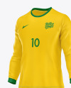 Football Kit with Long Sleeve Mockup – Half Side View