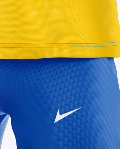 Football Kit with Long Sleeve Mockup – Half Side View