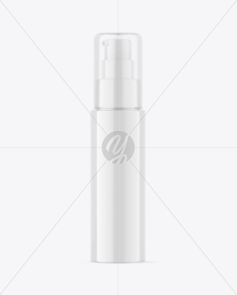 Glossy Plastic Sanitizer Bottle Mockup