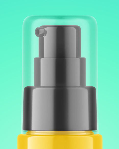 Glossy Plastic Sanitizer Bottle Mockup