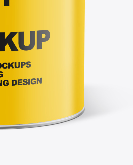 Matte Paint Can Mockup