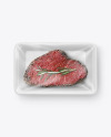 Plastic Tray W/ Meat Mockup